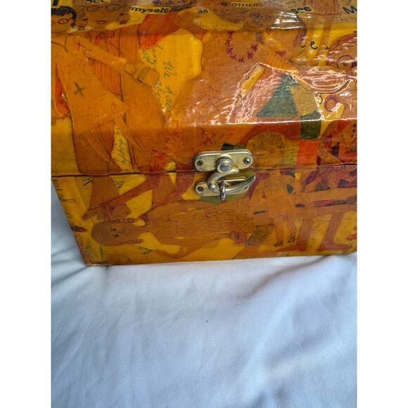 Vintage Decoupaged Wooden Purse Handbag - Picture 10 of 12